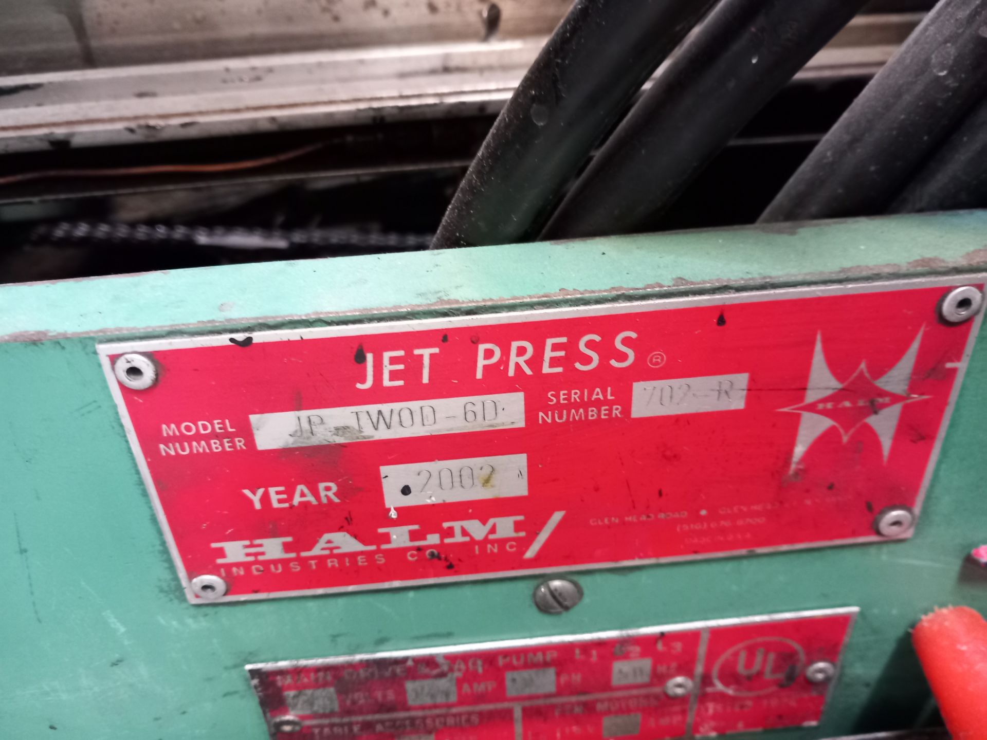 Halm Jet Press JPTWOD6D Envelope Printer, serial number 702-R (2002) with Baldwin 851-050-025, - Image 5 of 8