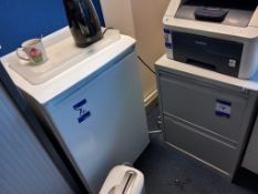 Refrigerator & kettle & 2 drawer filing cabinet