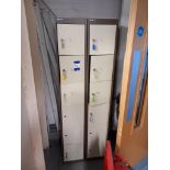 Two Bisley personal lockers