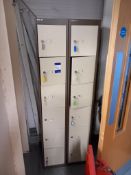 Two Bisley personal lockers