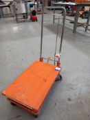 Powell 150kgs scissor lift platform trolley