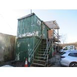 2 x 20ft storage/office cabins with scaffold steps