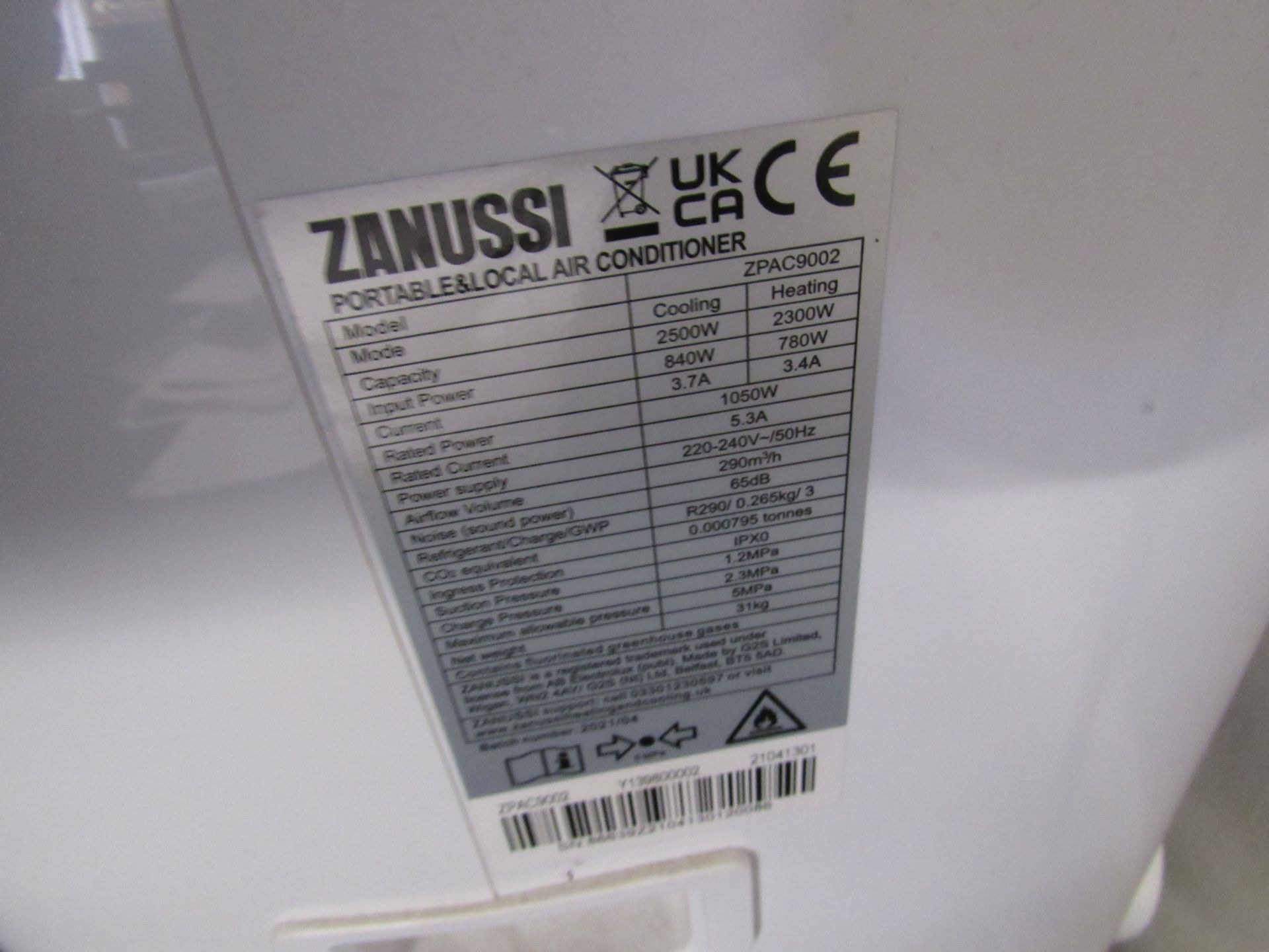 Zanussi portable cool air conditionner - Image 3 of 3