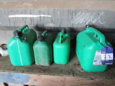 4 Various petrol cans