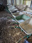 9 Various wheelbarrows