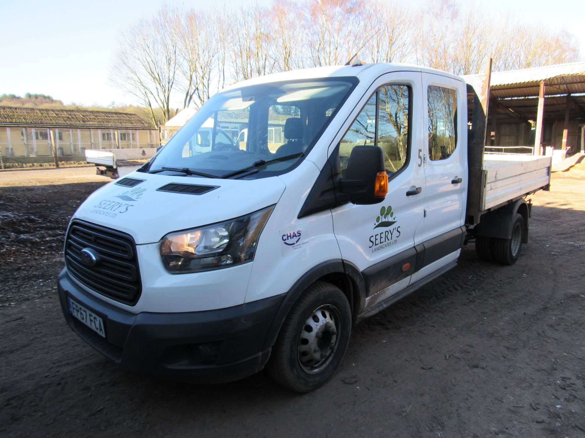 Ford Transit 350 crew cab tipper, Registration FP67 FC - Image 21 of 25