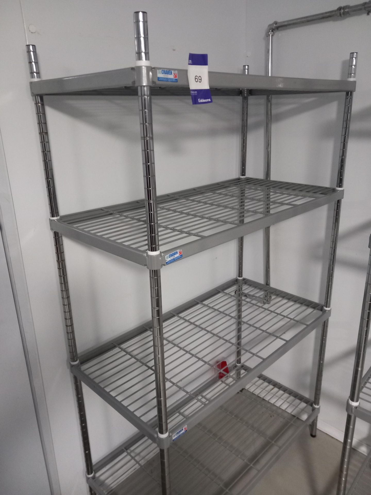 2 x Craven adjustable wire racking shelving units - Image 2 of 2