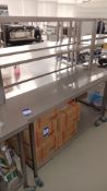 Stainless Steel Mobile Prep Table with Shelf Under and Gantry Over attachment 1,500 x 650 (