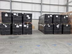 54x pallets across 6 rows of face masks. Total of 810,000 masks