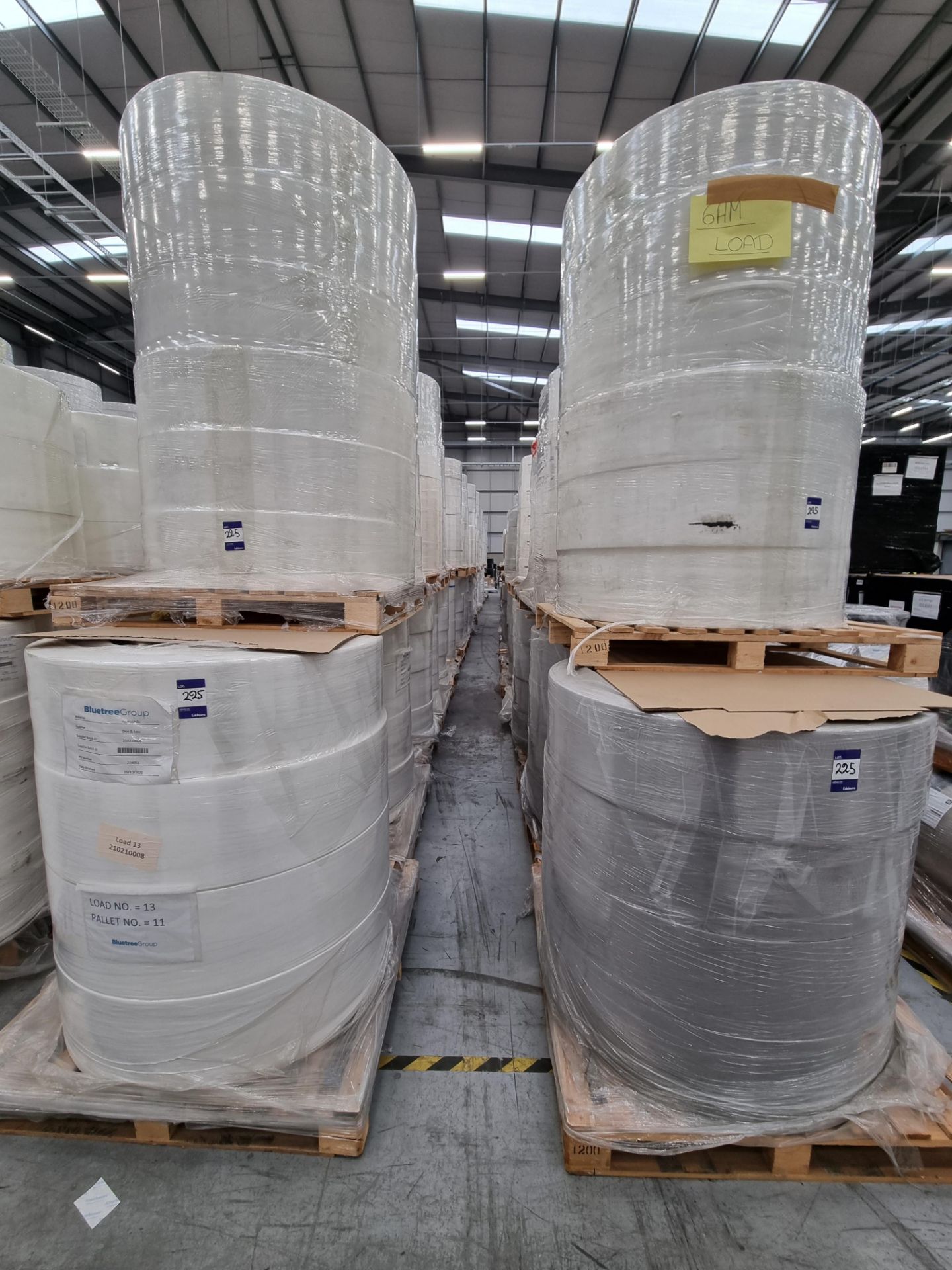 Approx. 96x pallets of White (86 pallets) and Grey (10 pallets) face mask fabric