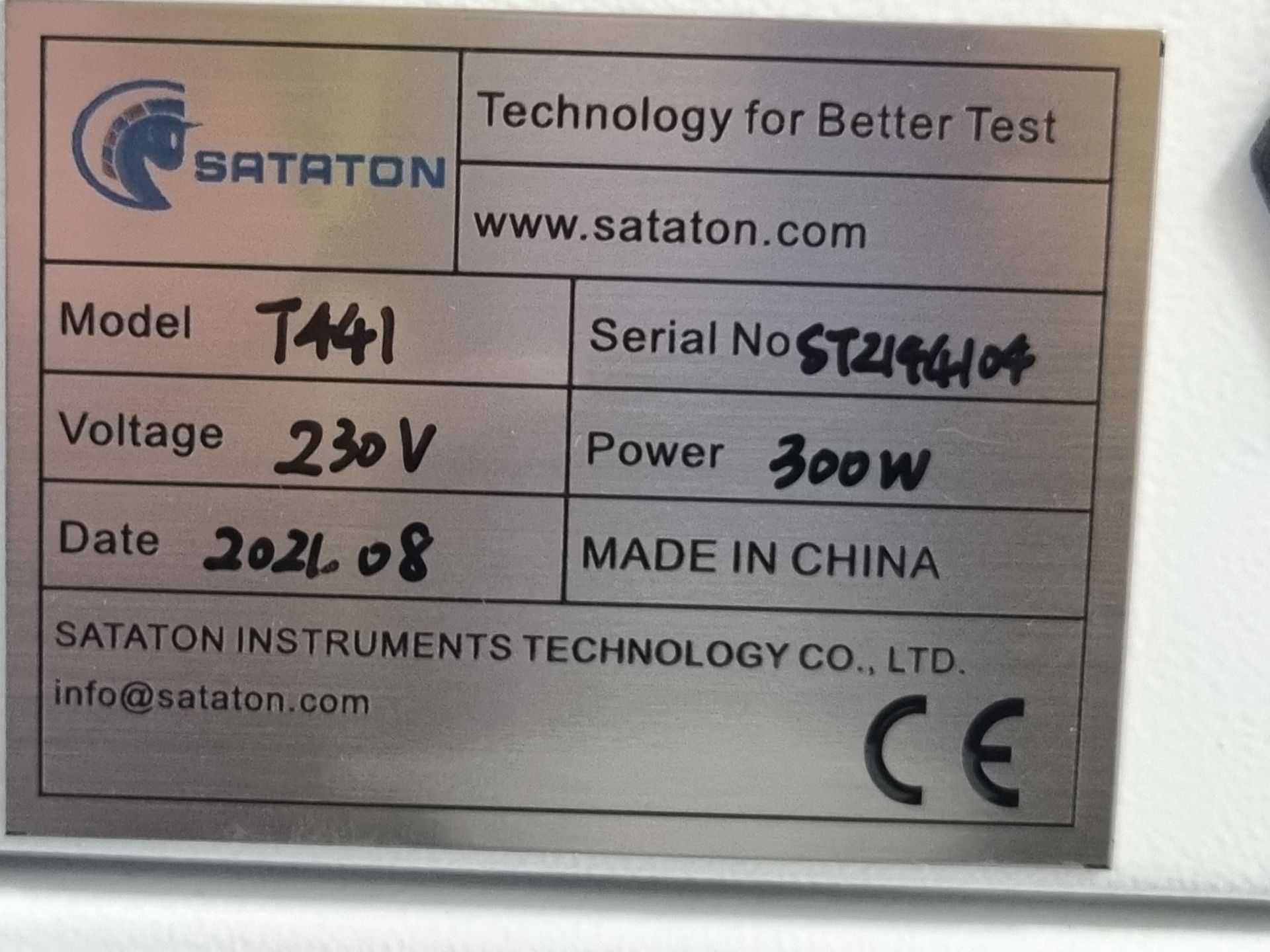 Sataton Model T441 Respirator Mechanical Strength Vibration Tester - Image 2 of 3