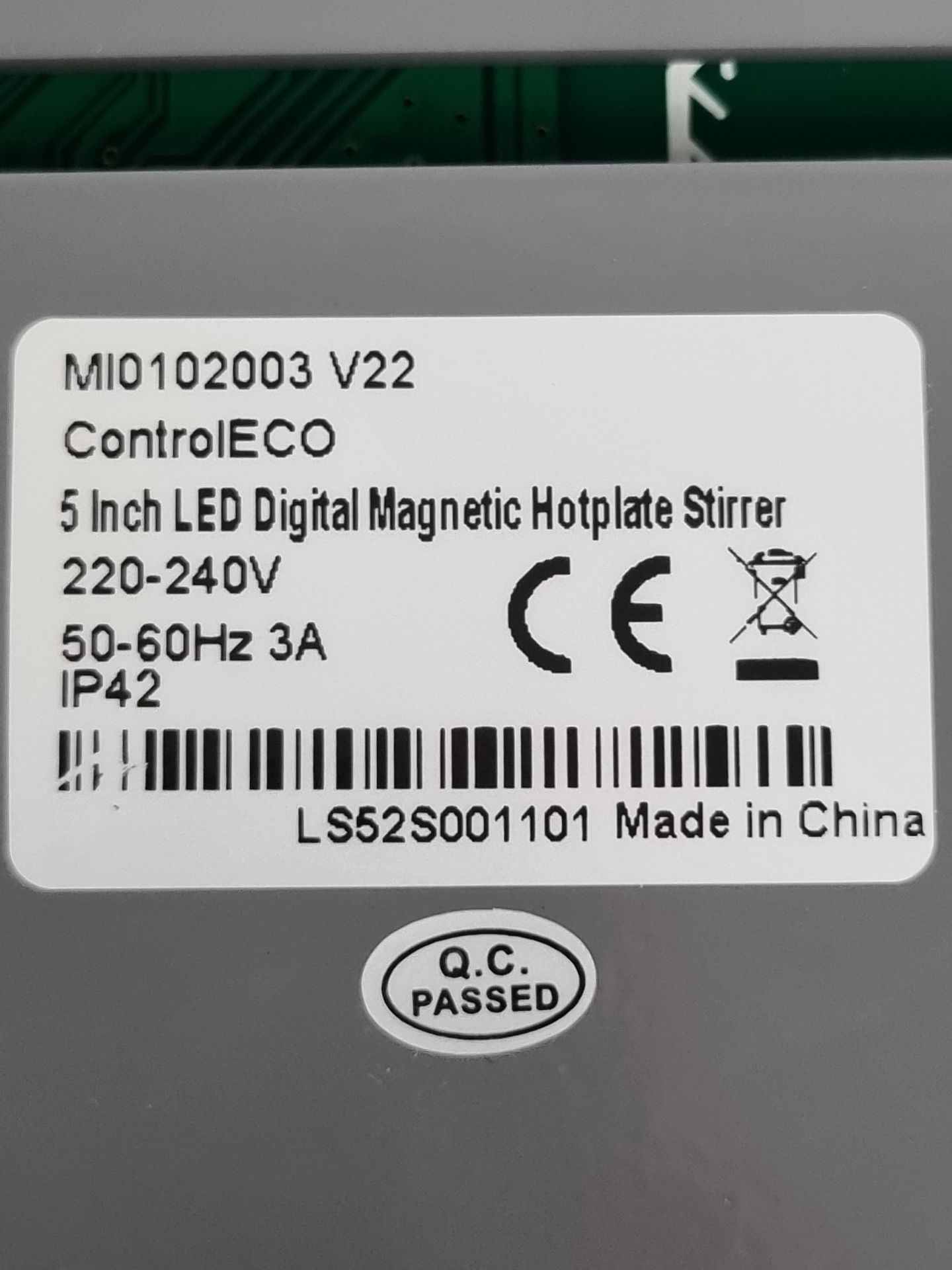 MIO 102003 V22 5" LED Digital Hotplate Stirrer - Image 2 of 2