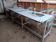 Quantity of Metal Framed Lab Benches & 2 x Lab Sin