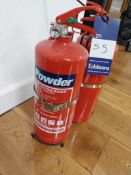 2 x 3kg Powder Fire Extinguishers