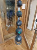 JORDAN Med Ball collection and Stand; 10, 8, 6, 4,