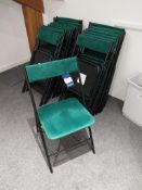 20 Green Velvet Upholstered Collapsable Chairs