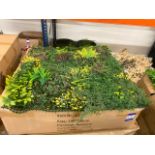 Box of 8 1000mm x 1000mm Evelyn Fern Design Artificial Green Wall; Approximate Retail Value; £720.