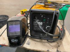 IMPAX IM-MIG 150 Mig Welder with Torch, Mask and Earthing Clamp; Serial Number: 20110522125