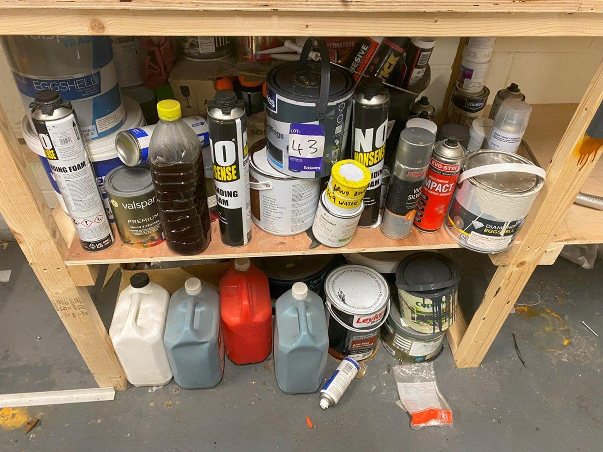 Quantity of Paints, Expanding Foam, Foam Gun Gleaner, PVA Glue, Line Marker, Buckets and Small - Image 5 of 10