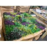 Box of 8 1000mm x 1000mm Purple Mist Design Artificial Green Wall; Approximate Retail Value; £720.