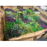 Box of 8 1000mm x 1000mm Purple Mist Design Artificial Green Wall; Approximate Retail Value; £720.