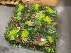 4 Unboxed 1000mm x 1000mm Enya Design Artificial Green Wall and 1 Off Cut