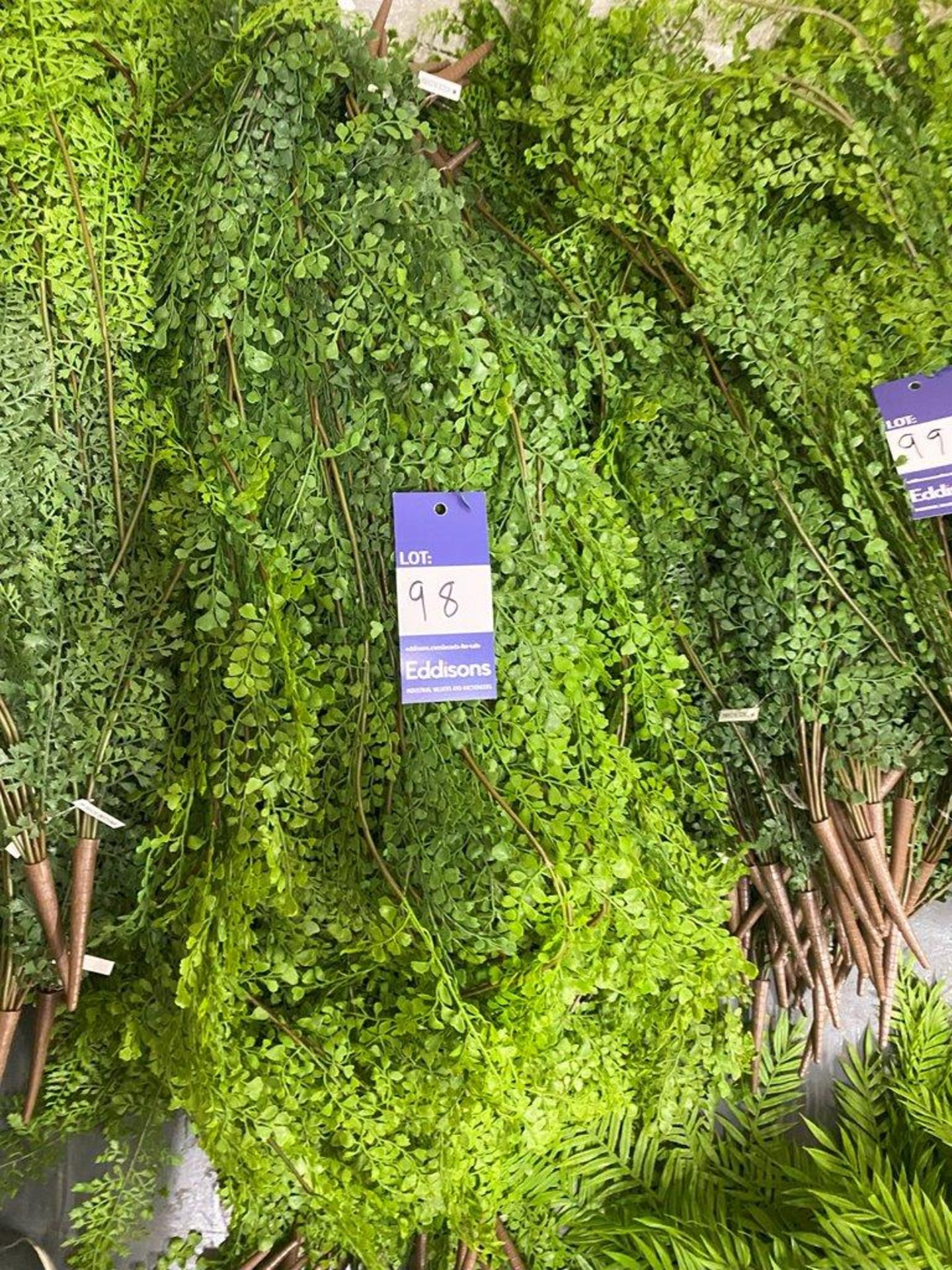 Approximately 50 Artificial Hanging Ferns