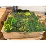 Box of 8 1000mm x 1000mm Evelyn Fern Design Artificial Green Wall; Approximate Retail Value; £720.