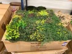 Box of 8 1000mm x 1000mm Evelyn Fern Design Artificial Green Wall; Approximate Retail Value; £720.