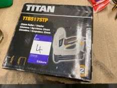 2 x TITAN TTB517STP 25mm Nailer/ Staplers 240v