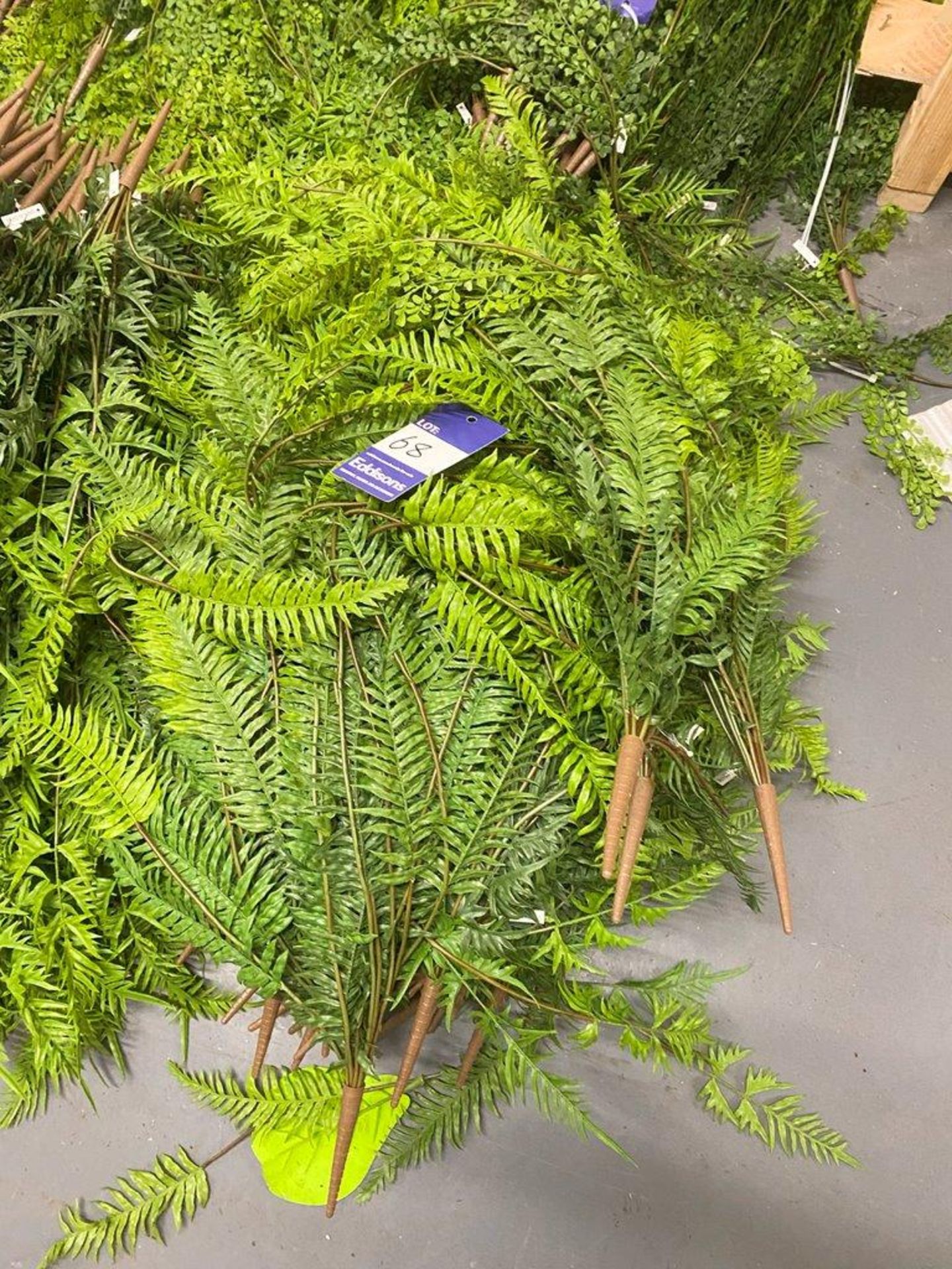 Approximately 50 Artificial Hanging Ferns