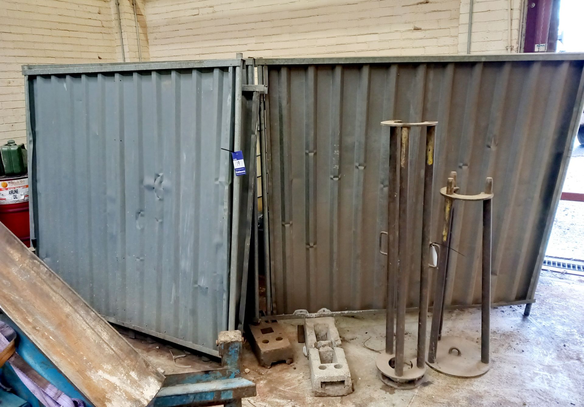 5 x Corrugated Metal Fence Panel - Image 2 of 2