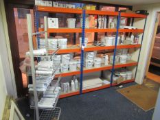 Loose Removable Contents of Warehouse Stores inc. Boltless Shelving