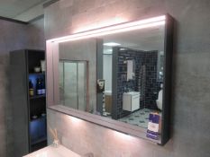 Crystal Lit Anthracite Mirror