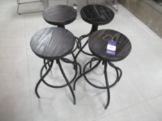 4x Adjustable Height Counter Stools
