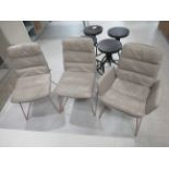 3x KFF of Denmark Leather Upholstered Chairs