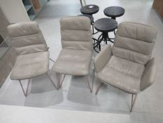 3x KFF of Denmark Leather Upholstered Chairs