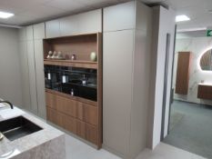 Häcker Porto Natural Umber and Wood Veneer Full Height Display Kitchen