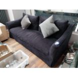 Upholstered Black Sofa