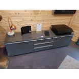 Grey Double Door and Three Draw Side Board with Ma