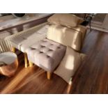 Upholstered Bench, buffet and Cushions