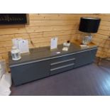 Grey Double Door and Three Draw Side Board and Flo