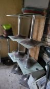 6 x Glass Topped and Chrome Leg Coffee Tables and