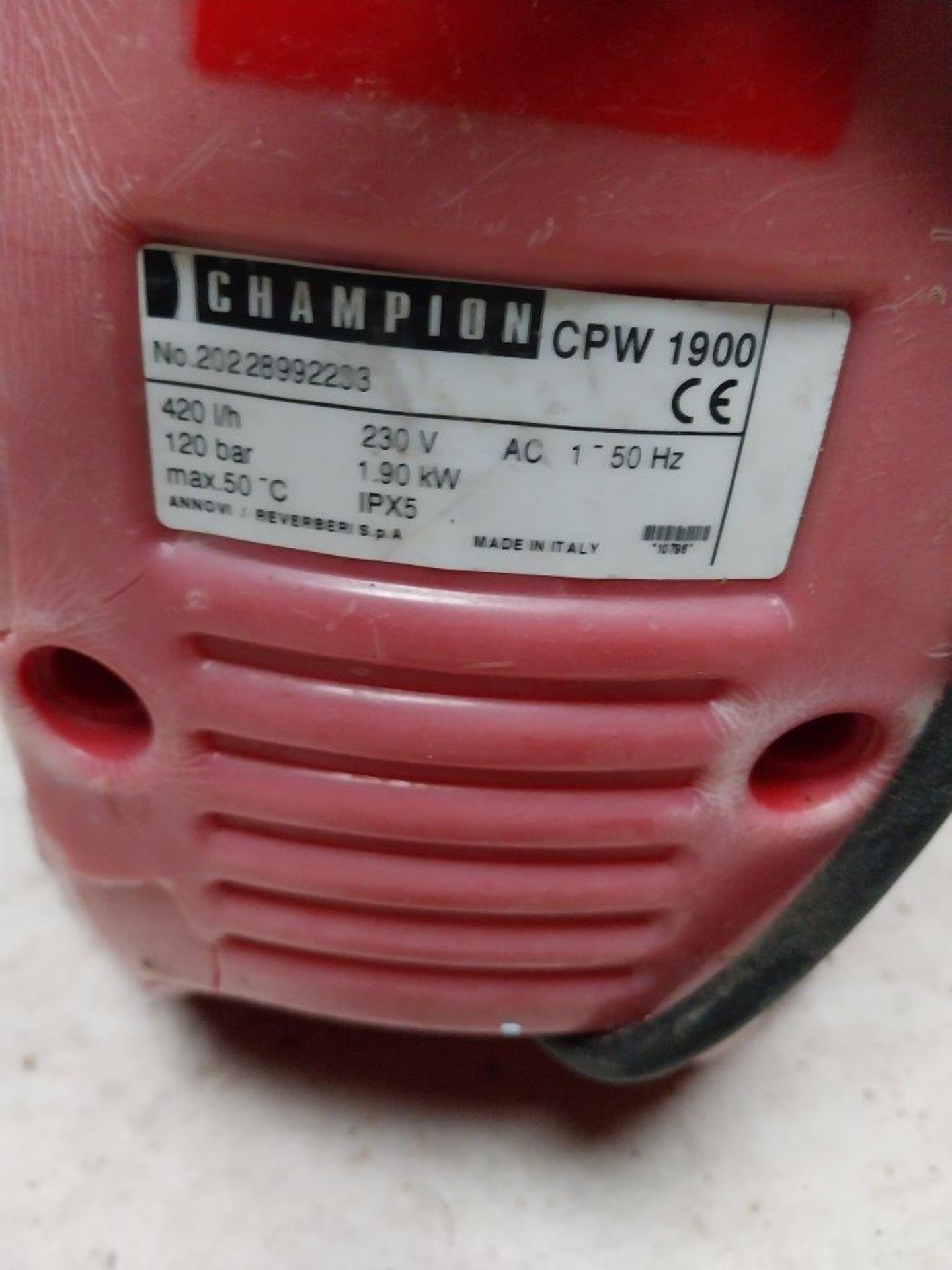 Champion CPW 1900 Pressure Washer - Image 3 of 3