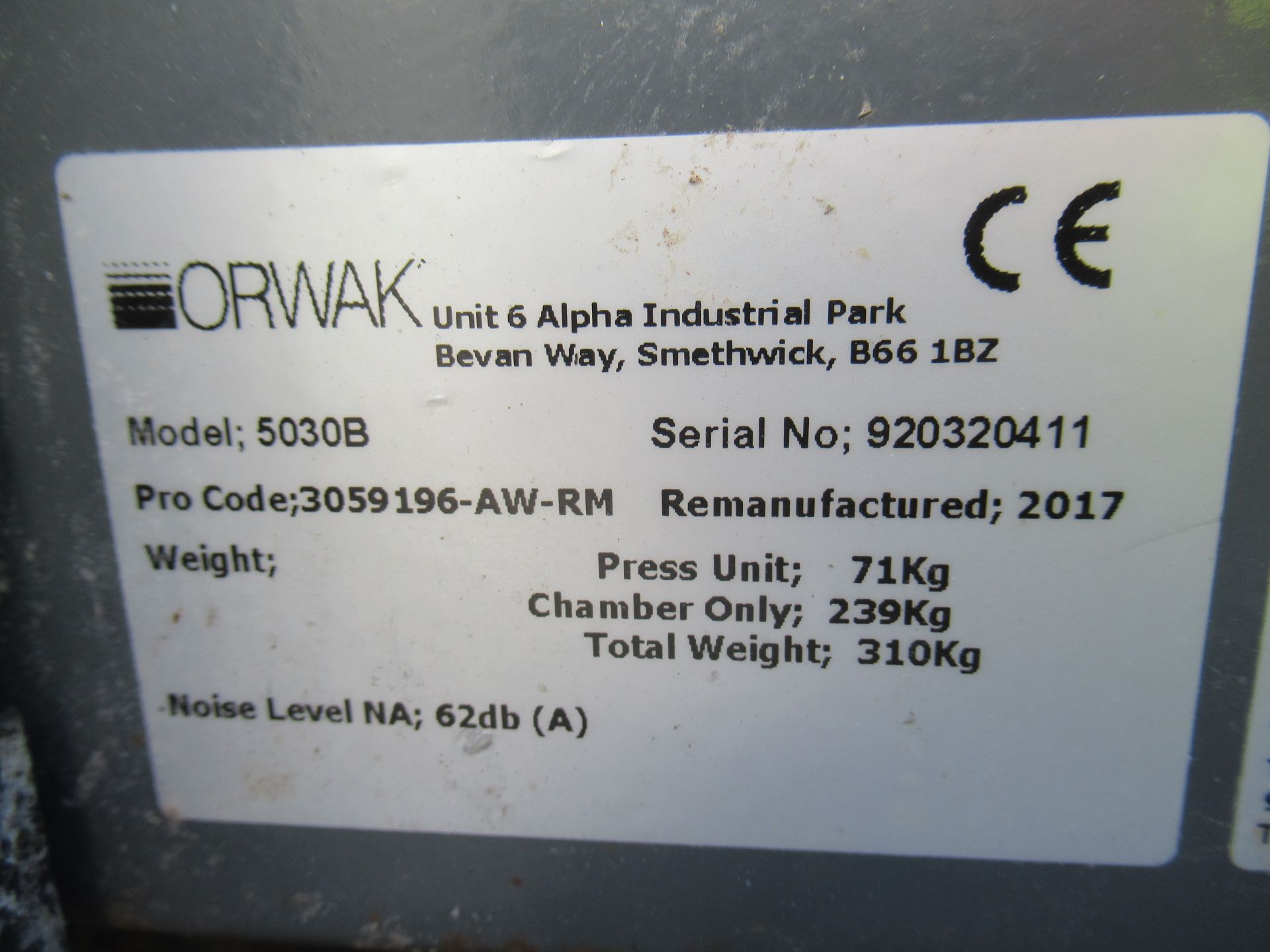 Orwak 5030B Compactor - Image 4 of 5