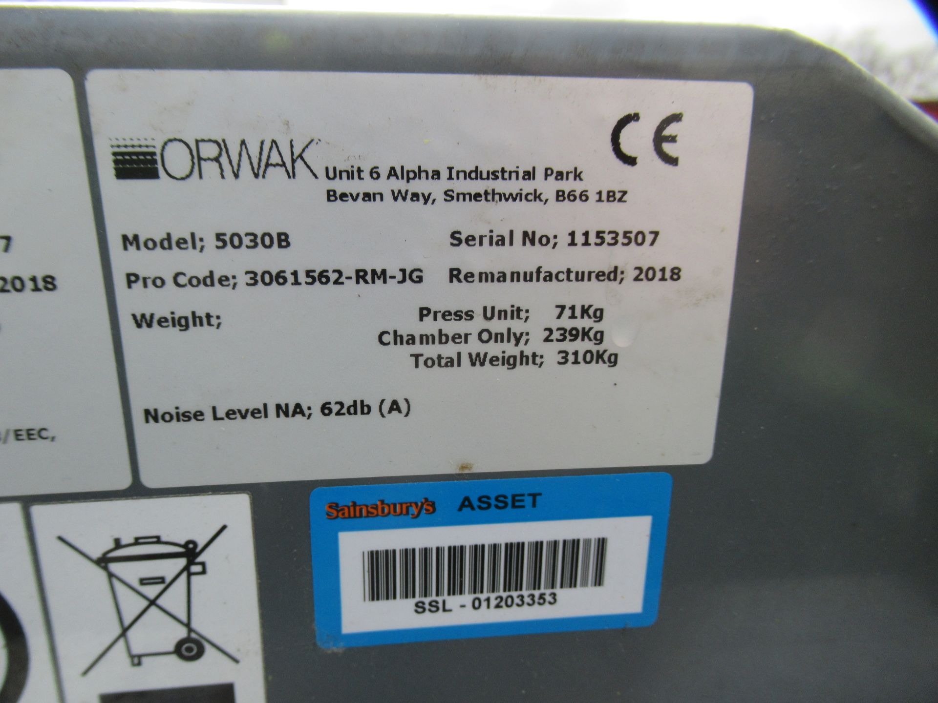 Orwak 5030B Compactor - Image 6 of 6