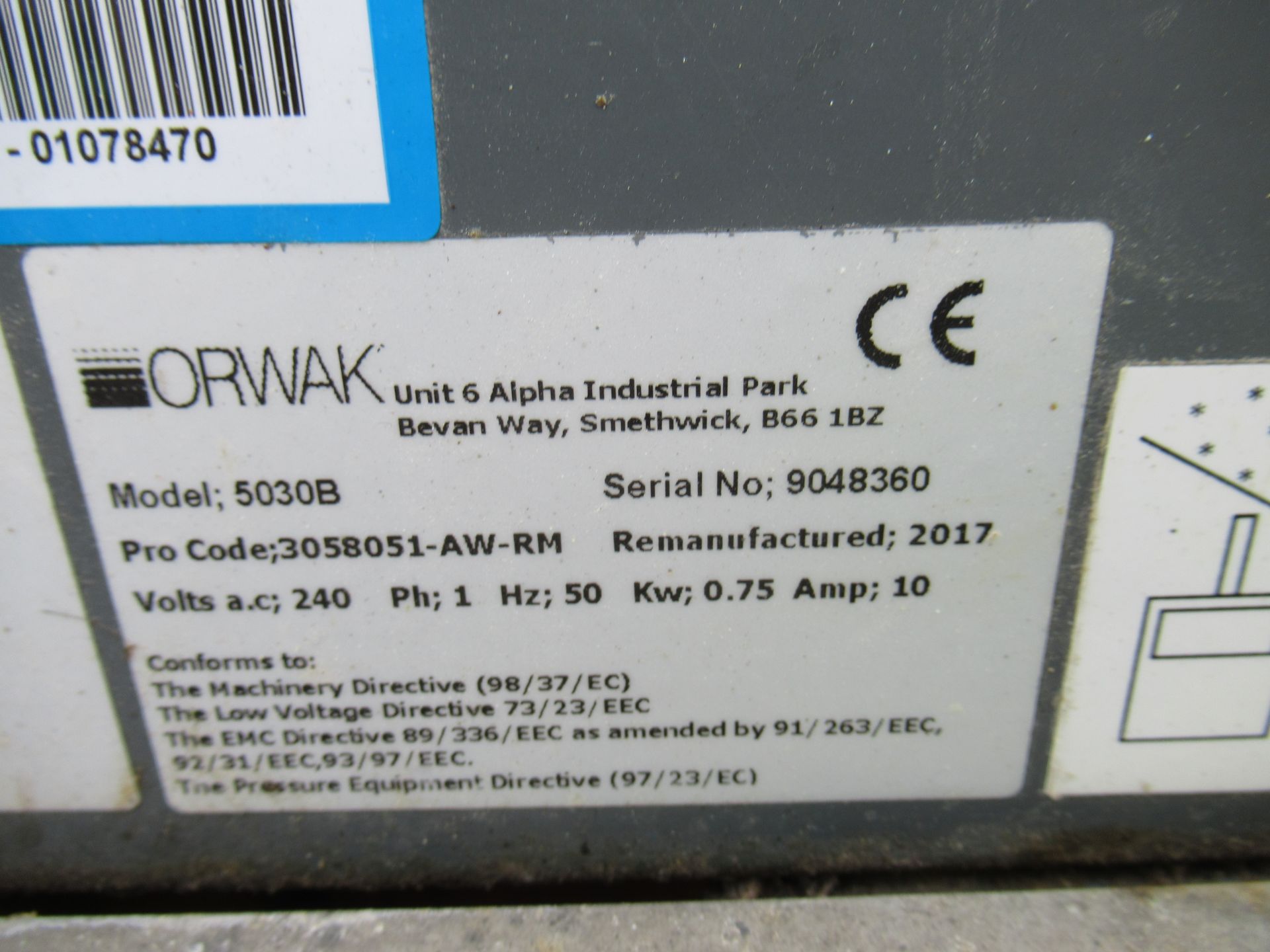 Orwak 5030B Compactor - Image 6 of 7