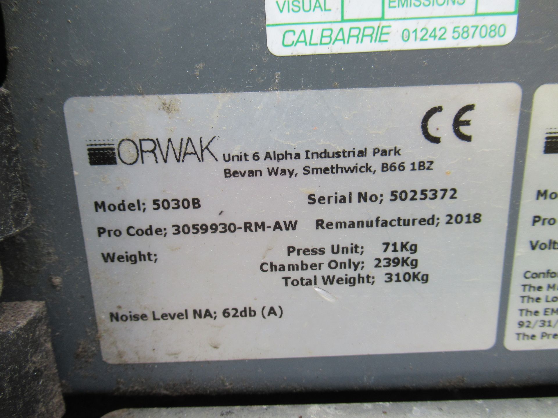 Orwak 5030B Compactor - Image 5 of 7