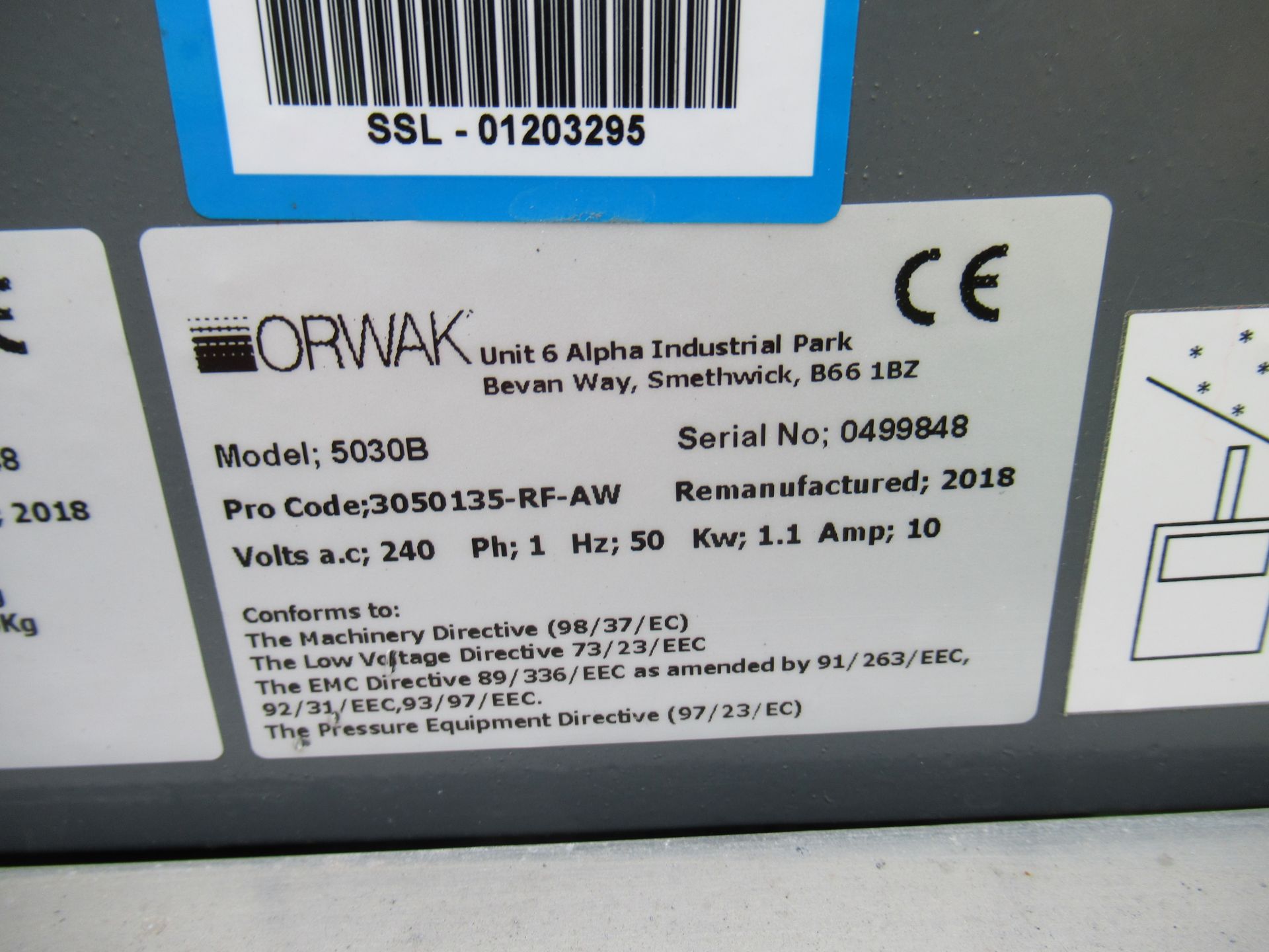 Orwak 5030B Compactor - Image 6 of 7
