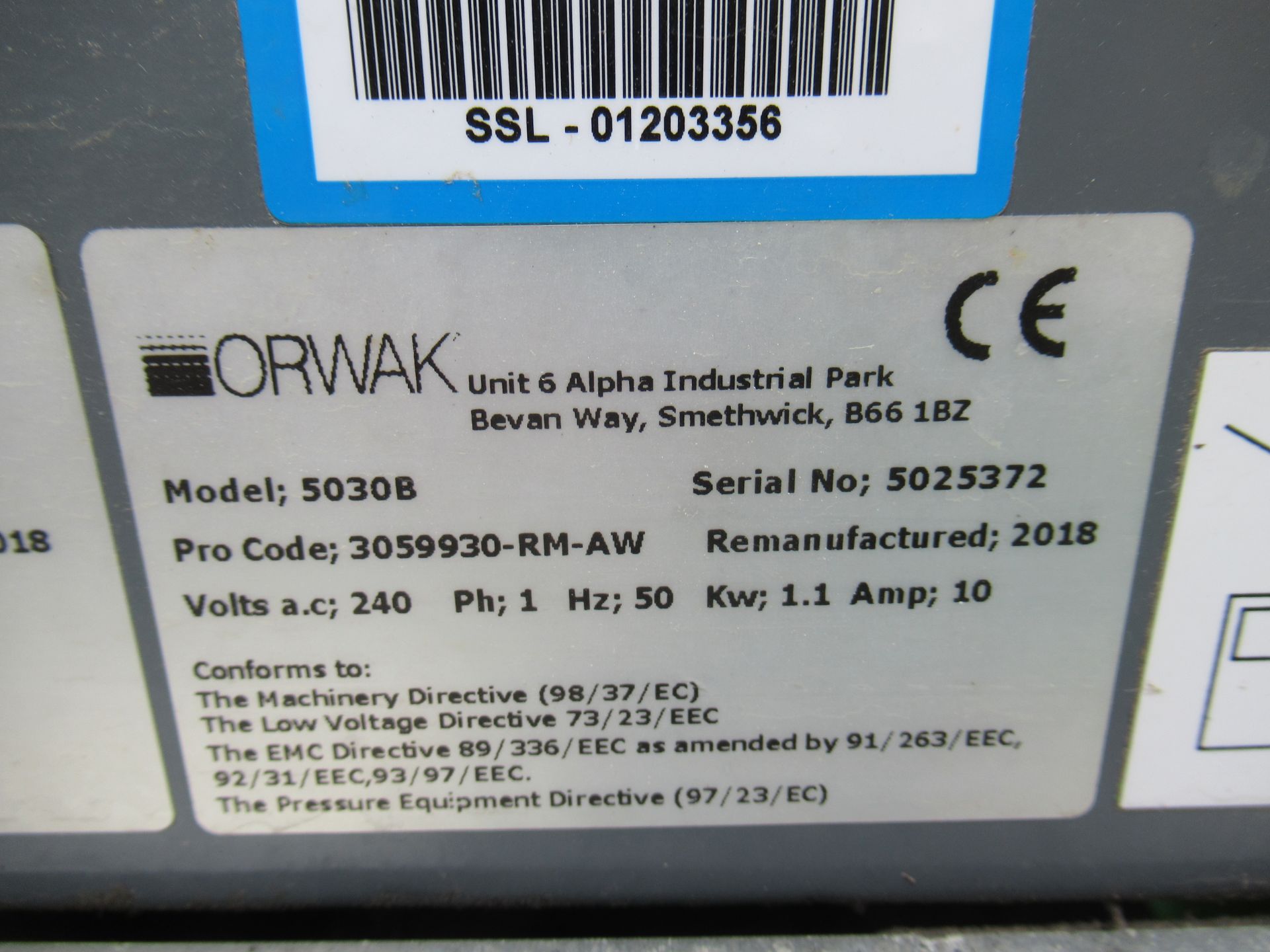 Orwak 5030B Compactor - Image 6 of 7